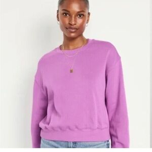 Old Navy | Orchid Purple Pullover Crewneck Long Sleeve Fleece Lined Sweatshirt